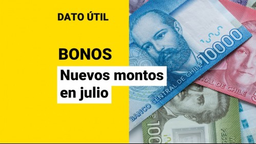 Bonos que suben en julio: Estos son los beneficios que incrementan sus montos
