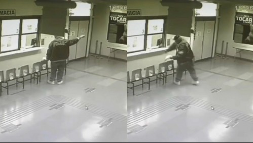 Video muestra a hombre que ataca con una botella a funcionaria de la Salud porque no le dieron medicamentos