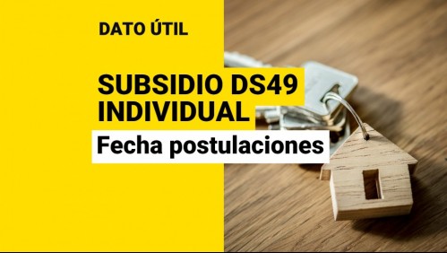 Postulaciones al Subsidio DS49 individual sin crédito hipotecario: ¿Cuándo comenzarían?