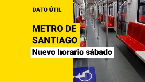 Metro de Santiago: ¿Cuál es el nuevo horario de funcionamiento para los días sábado?