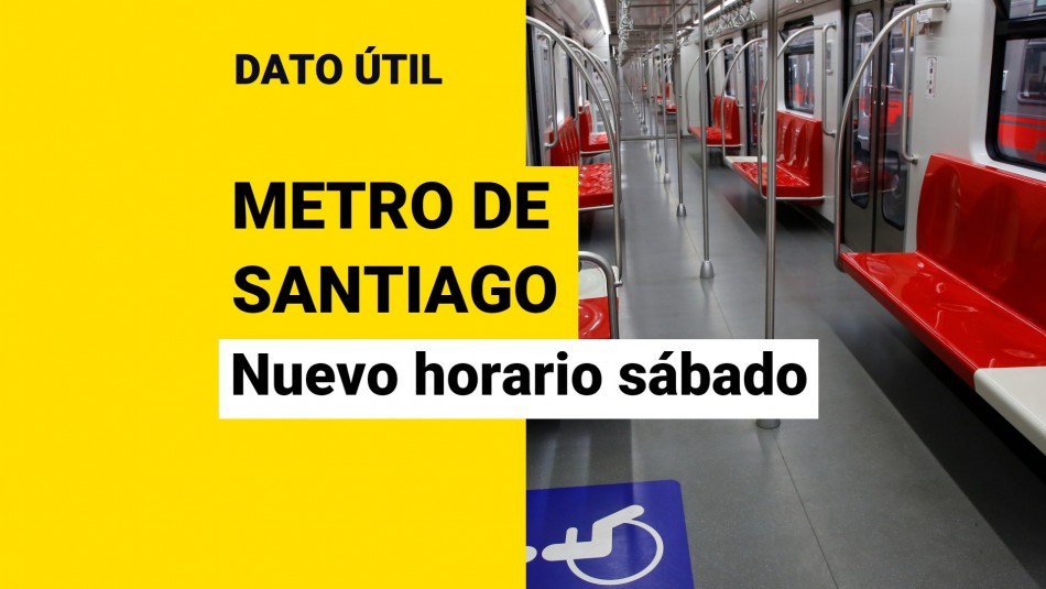 Metro de Santiago: ¿Cuál es el nuevo horario de funcionamiento para los días  sábado? - Meganoticias