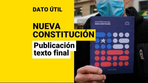 Texto final de la propuesta de Nueva Constitución: ¿Cuándo estará disponible en Internet?