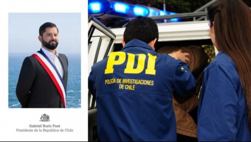 Sujeto ingresó a cuartel de la PDI a ver la foto del Presidente Boric y terminó detenido por agresión