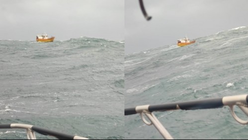 Armada rescata a seis tripulantes de lancha a motor que quedó a la deriva en Chiloé