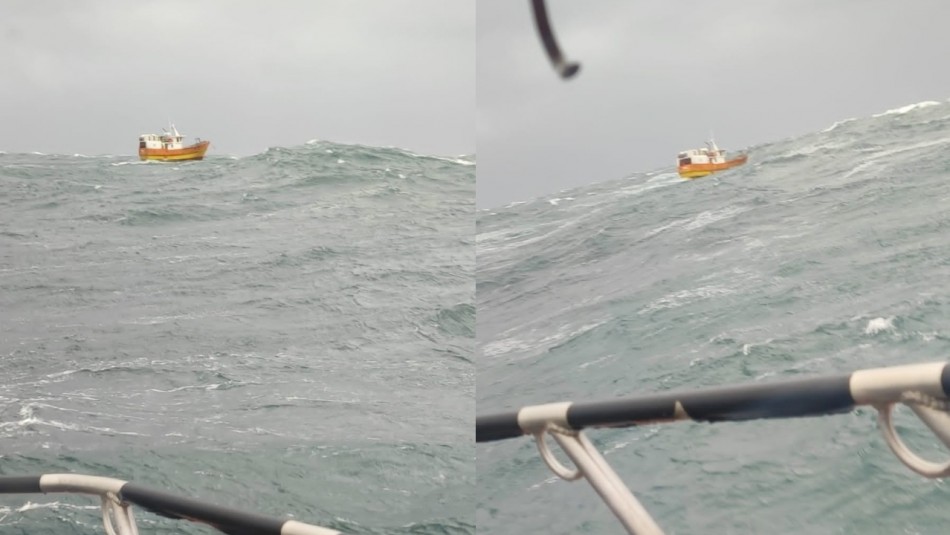 Armada rescata a seis tripulantes de lancha a motor que quedó a la deriva en Chiloé