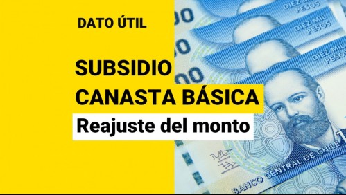 Subsidio Canasta Básica: ¿Cada cuánto se reajusta el monto?