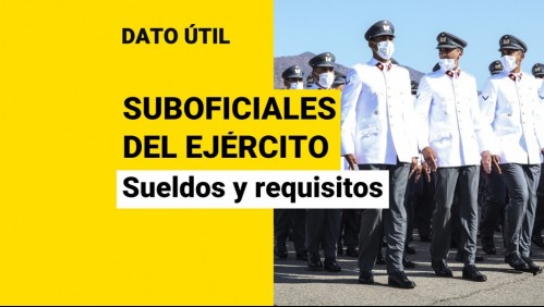 Los estudios son gratuitos: ¿Cuánto ganan los suboficiales del Ejército y cómo puedo postular?