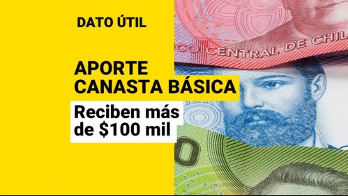 Aporte Canasta Básica: ¿Cuáles son las familias que reciben más de $100 mil?