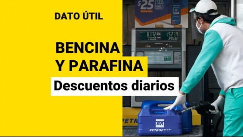 Descuentos de hasta $200 por litro en bencina y parafina: Así puedes obtener rebajas diarias en los precios