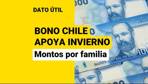 Bono Chile Apoya Invierno: ¿Cuáles serían los montos por familia?