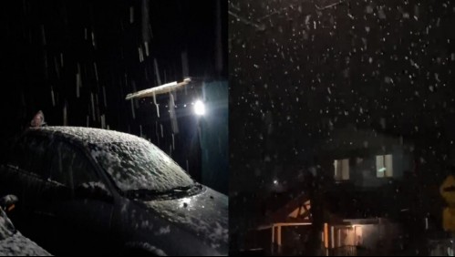 Reportan caída de nieve en regiones de la zona centro-sur del país