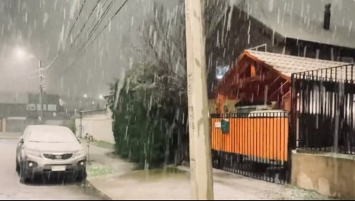Talca se cubre de blanco con las nevazones asociadas al sistema frontal