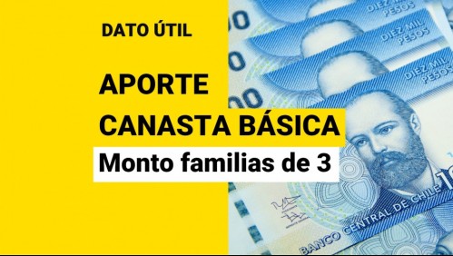 Aporte Canasta Básica: Conoce el monto que reciben las familias de 3 personas