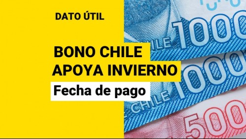 Bono Chile Apoya Invierno: Esta sería la fecha de pago de los $120 mil