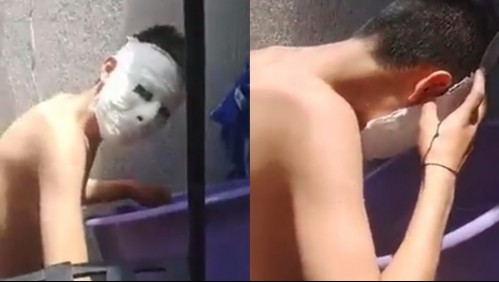 Joven fabrica máscara de yeso para una tarea y se le queda pegada en el rostro: 'Voy a demandar a esa maestra'