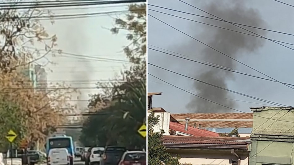 Incendio afecta a inmueble en la comuna de Santiago Centro: Bomberos despachó 19 carros para combatir el fuego