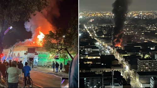 Bomberos envía 19 carros para controlar incendio que afecta a un inmueble en Santiago Centro