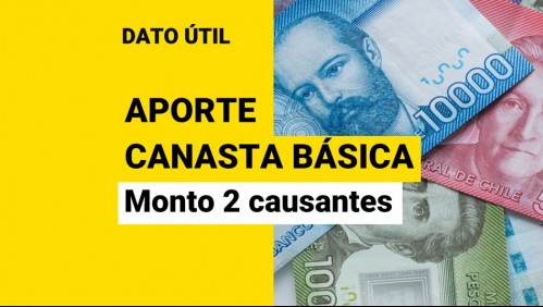 Aporte Canasta Básica: ¿Cuál es el monto que reciben las familias de dos causantes?