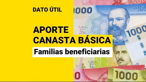 Aporte Canasta Básica: ¿Qué familias reciben el pago de julio?