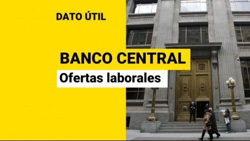 Banco Central busca trabajadores: Estas son las ofertas laborales disponibles