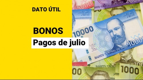 Bonos de julio: Revisa los beneficios que se pagan este mes