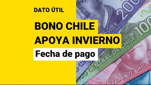 Bono Chile Apoya Invierno: ¿Cuándo se pagan los $120 mil?