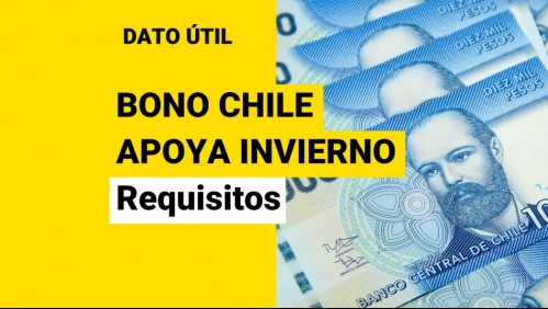 Bono Chile Apoya Invierno: ¿Cuáles son los requisitos para recibir el pago de $120 mil?