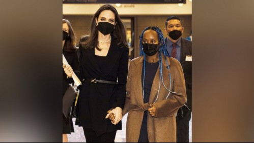 Zahara le dijo adiós a las trenzas y lució su afro al natural durante un paso con su famosa madre Angelina Jolie