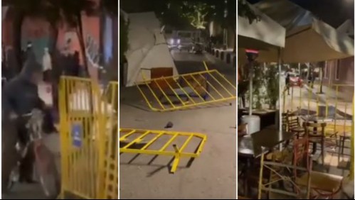 Incidentes en Barrio Lastarria: Turba arrasó con locales comerciales y vecino denuncia seguidilla de asaltos