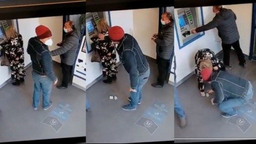 Video muestra modus operandi de delincuentes en cajero automático de San Felipe: Robaron a adulta mayor