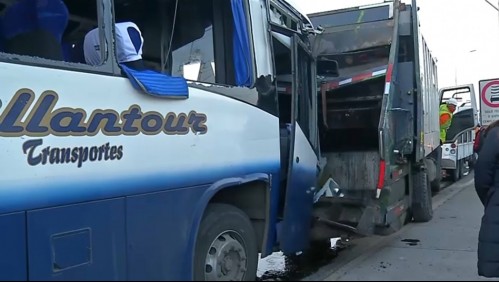 Al menos 16 lesionados deja choque entre bus y camión de basura en Catemito