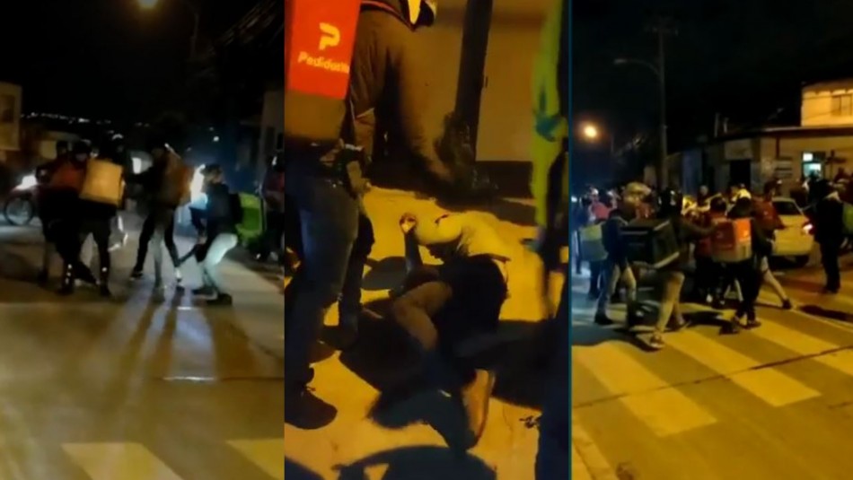 Video muestra violenta detención ciudadana: Repartidores de delivery golpearon a sujetos acusados de robar moto en Viña Video muestra violenta detención ciudadana: Repartidores de delivery golpearon a sujetos acusados de robar moto en Viña