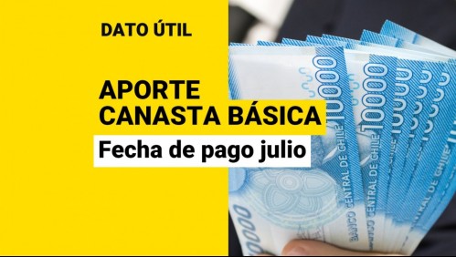 Aporte Canasta Básica de julio: Esta sería la fecha de pago del beneficio