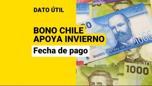 Bono Chile Apoya Invierno: ¿En qué fecha se pagan los $120 mil?