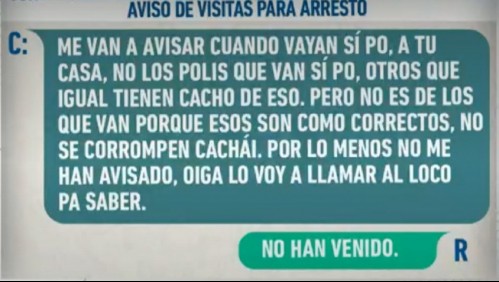 '¿Puedo ir a verlo más tarde?': Las llamadas entre la carabinera acusada por cohecho y un imputado por tráfico