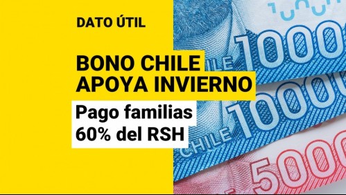 Bono Chile Apoya Invierno: ¿Cuándo es el pago para las familias del 60% más vulnerable del RSH?