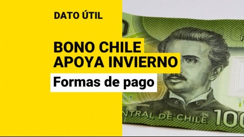 Bono Chile Apoya Invierno: ¿Cuáles son las formas de pago de los $120 mil?