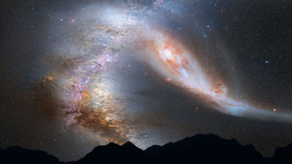 colision galaxia andromeda via lactea