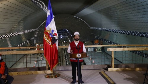 Presidente Boric visitó las obras: Así avanza la extensión de la Línea 2 del Metro de Santiago