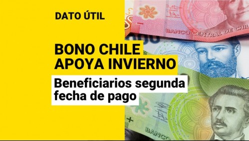 Bono Chile Apoya Invierno: ¿Quiénes reciben los $120 mil en la segunda fecha de pago?