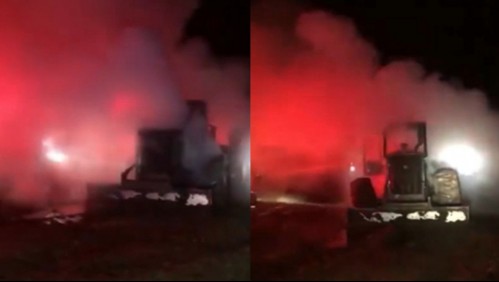 Ataque incendiario en Paredones: Intimidaron a cuidadores y quemaron dos máquinas forestales y una camioneta