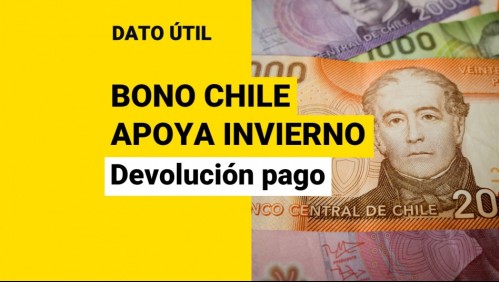 Bono Chile Apoya Invierno: ¿En qué casos hay que devolver el pago?