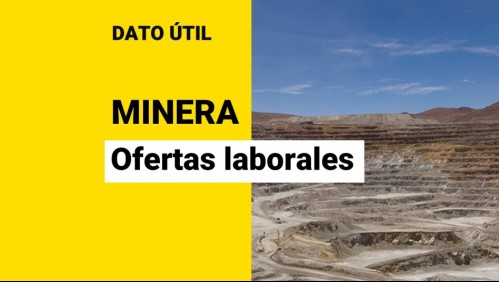 Minera ofrece sueldos base sobre $1 millón: Estas son las ofertas laborales disponibles