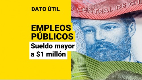 Ofertas laborales del Estado: ¿Qué cargos ofrecen un sueldo mayor a $1 millón?