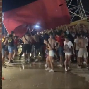 Tormenta deja un muerto y decenas de heridos en festival de música en España Tormenta deja un muerto y decenas de heridos en festival de música en España