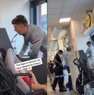 Turista genera caos en un aeropuerto al anunciar Turista genera caos en un aeropuerto al anunciar