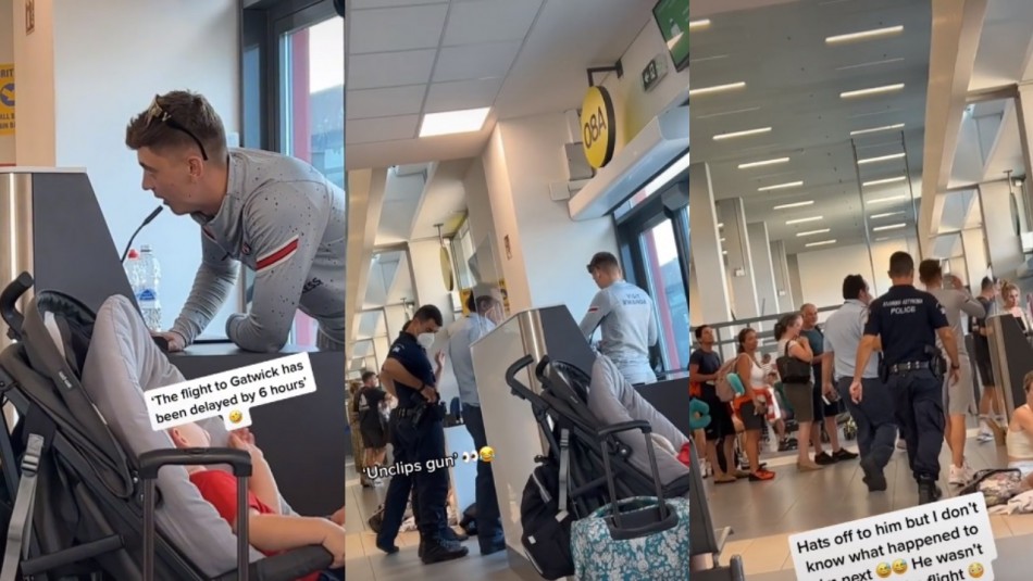 Turista genera caos en un aeropuerto al anunciar 