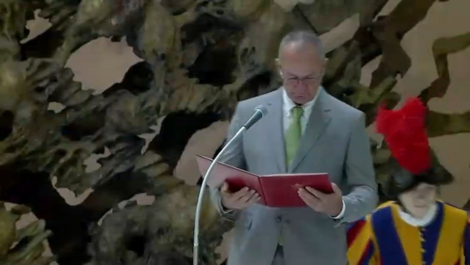 guardia-desmayado-papa-francisco Registran el momento en que un guardia suizo se desmaya en plena audiencia del papa Francisco