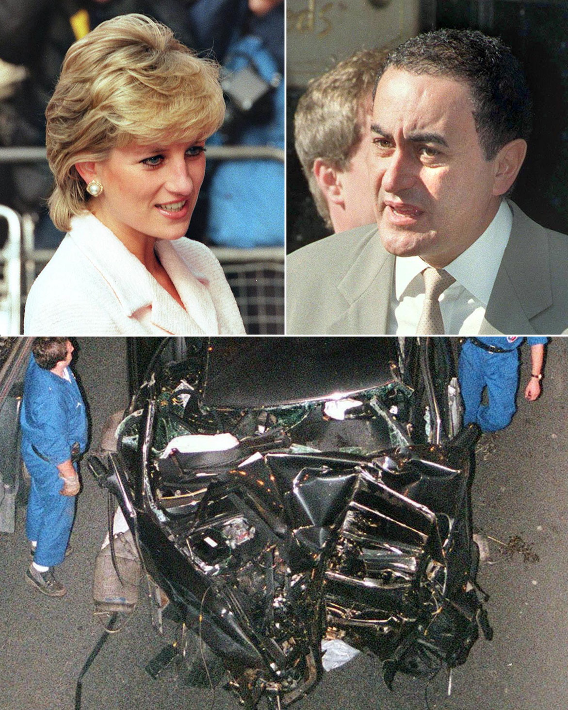 Auto de Diana de Gales accidentado