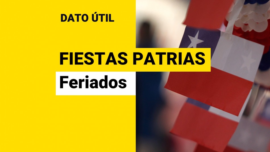 Feriados de Fiestas Patrias ¿Cómo será el próximo fin de semana largo